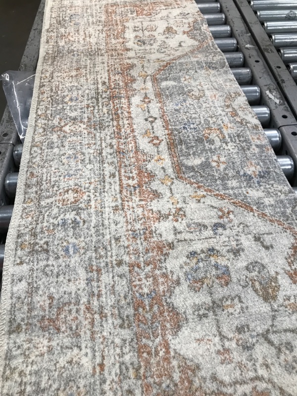 Photo 1 of Gray Rain Haven Vintage Medallion Washable rug - Traditional Rectangle 3' x 5'