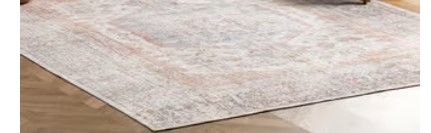 Photo 1 of Gray Rain Haven Vintage Medallion Washable rug - Traditional Rectangle 3' x 5'