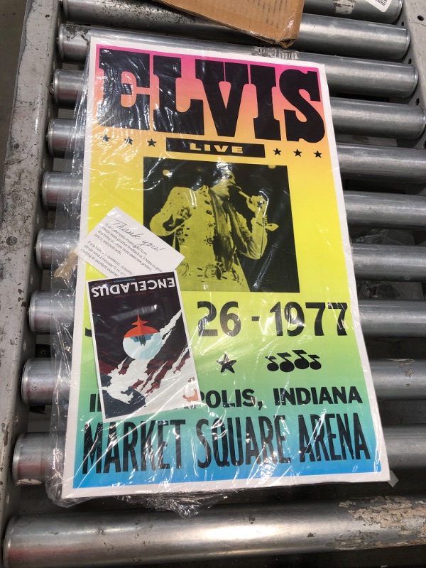 Photo 2 of *READ NOTES*Elvis Presley Live - Market Square Arena - Indianapolis, Indiana 13”x22” Vintage Style Showprint Poster - Concert Bill - Home Nostalgia Decor Wall Art Print