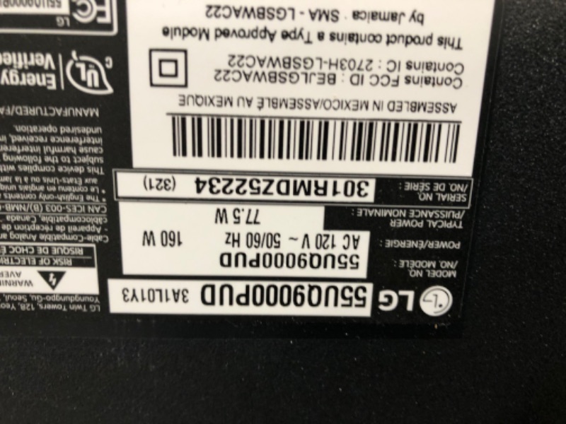 Photo 5 of LG 55-Inch Class UQ9000 Series Alexa Built-in 4K Smart TV (3840 x 2160), 60Hz Refresh Rate, AI-Powered 4K, Cloud Gaming (55UQ9000PUD, 2022)
