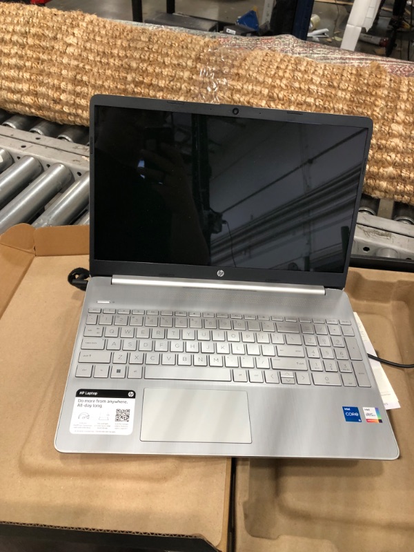 Photo 3 of PARTS ONLY DOES NOT BOOT CORRECTLY 
HP - 15.6" Touch-Screen - Laptop - Intel Core i5 - 12GB Memory - 256GB SSD - Natural Silver
