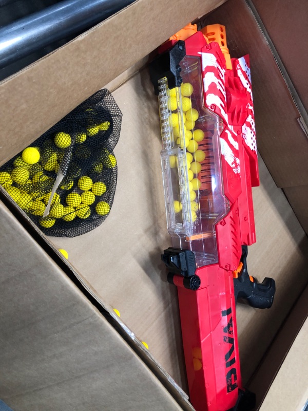 Photo 2 of **USED/MISSING MASK**  Nerf Rival Nemesis MXVII-10K, Red with Nerf Rival Face Mask (Red) Bundle