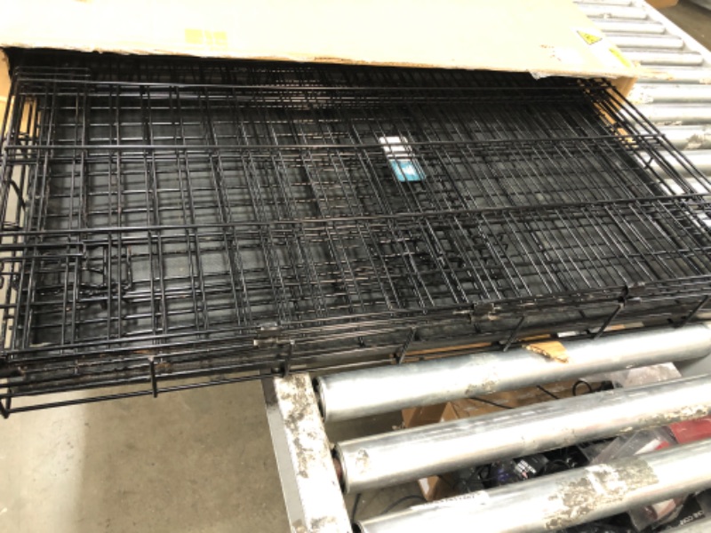 Photo 1 of **MINOR WEAR FROM USE**  Precision Pet Products Great Crate Double Door Collapsible Wire Dog Crate, 42 inch