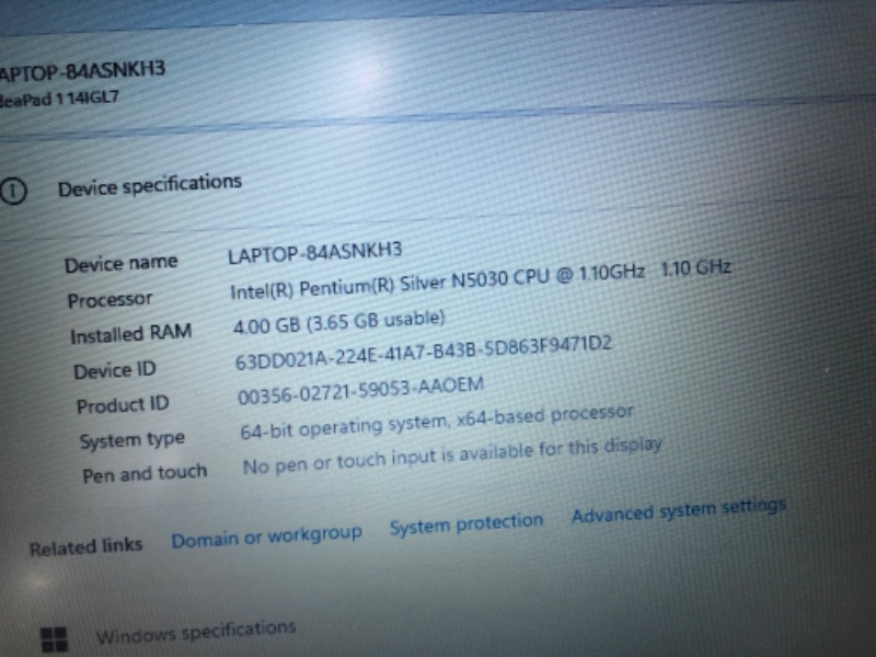 Photo 5 of Lenovo Newest IdeaPad 1i Student Laptop 14" HD Display, Intel Pentium Silver N5030 Processor(> N4020), 4GB RAM, 256GB Storage, WiFi, Webcam, HDMI, Windows 11 S,  4GB RAM | 256GB SSD Quad-core