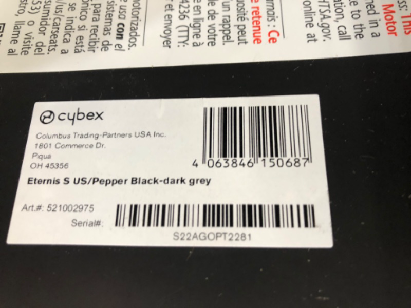 Photo 1 of CYBEX Eternis S™ All-in-One Convertible Car Seat-Pepper Black
