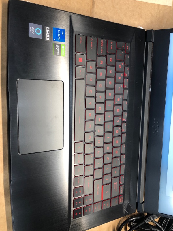 Photo 3 of MSI GV15 15.6" 144Hz Gaming Laptop: Intel Core i5-11400H GTX 1650 8GB 256GB NVMe SSD, Wi-Fi 6, USB Type-C, Nahimic 3 Audio Immersion, Win 11: Black 11SC-633 i5-11400H GTX 1650 15.6"