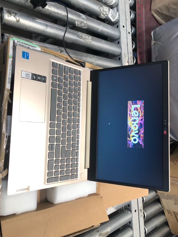 Photo 2 of ** has pin unable to unlock** Lenovo - IdeaPad 3 15" HD Touch Screen Laptop - Intel Core i3-1115G4 - Intel UHD Graphics - 8GB Memory - 256GB SSD - Almond