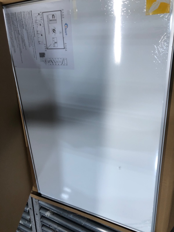 Photo 2 of XBoard Magnetic Dry Erase Board/Whiteboard, 36 X 24 Inches, Double Sided White Board,1 Dry Eraser & 3 Dry Erase Markers & 4 Push Pin Magnets 36" x 24"