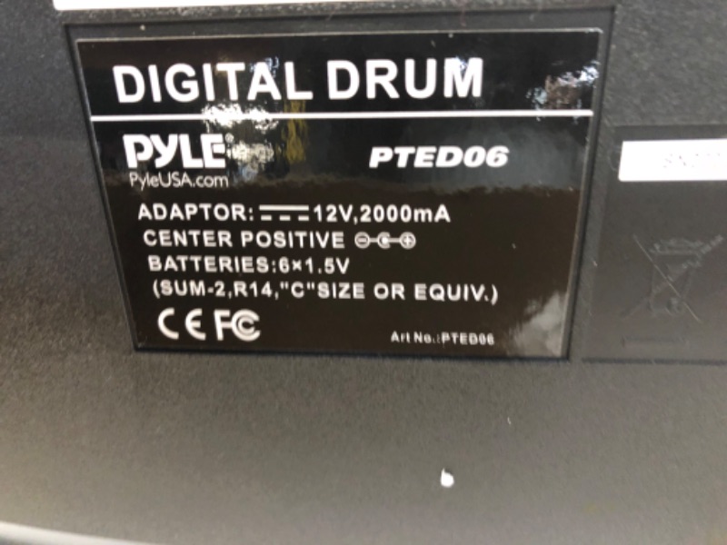 Photo 5 of Pyle Pro Electronic Drum kit - Portable Electric Tabletop, 7 Drum Pad, Hi-Hat / Kick Bass Pedal Controller USB AUX -Tom Toms, Hi Hat, with Vater VGTB Grip Tape, Black (4-Pack) W/ Grip Tape