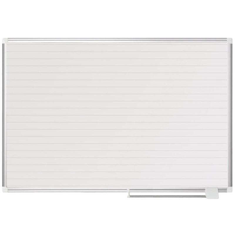 Photo 1 of MasterVision Planning Magnetic Dry-Erase Board With 1in Grid, Laquered Steel, 36in x 48in, Aluminum Frame