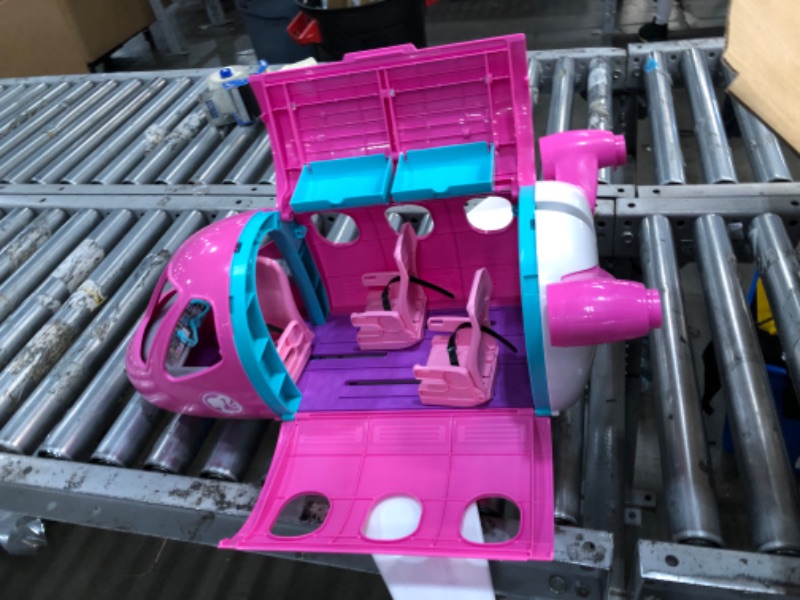 Photo 2 of Barbie Dreamplane Airplane Toys Playset with 15+ Accessories Including Puppy, Snack Cart, Reclining Seats and More Standard