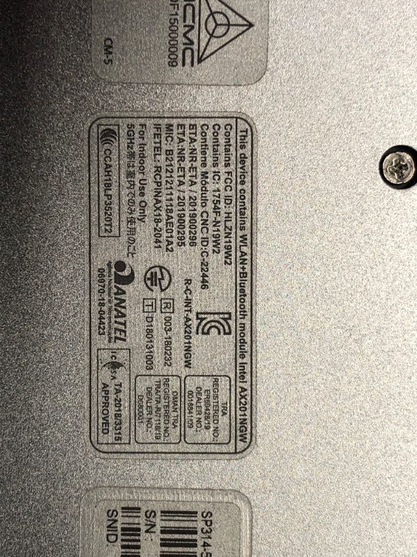 Photo 10 of PARTS ONLY DID NOT POWER ON
Acer Spin 3 Convertible Laptop, 14" Full HD IPS Touch, 10th Gen Intel Core i5-1035G4, 8GB LPDDR4, 512GB NVMe SSD, WiFi 6, Backlit KB, Fingerprint Reader, Rechargeable Active Stylus, SP314-54N-50W3