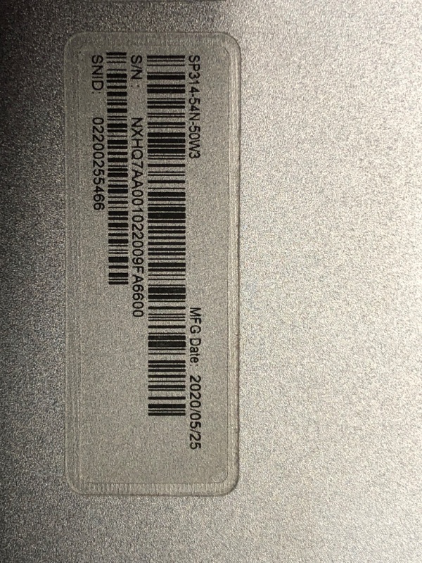 Photo 1 of PARTS ONLY DID NOT POWER ON
Acer Spin 3 Convertible Laptop, 14" Full HD IPS Touch, 10th Gen Intel Core i5-1035G4, 8GB LPDDR4, 512GB NVMe SSD, WiFi 6, Backlit KB, Fingerprint Reader, Rechargeable Active Stylus, SP314-54N-50W3