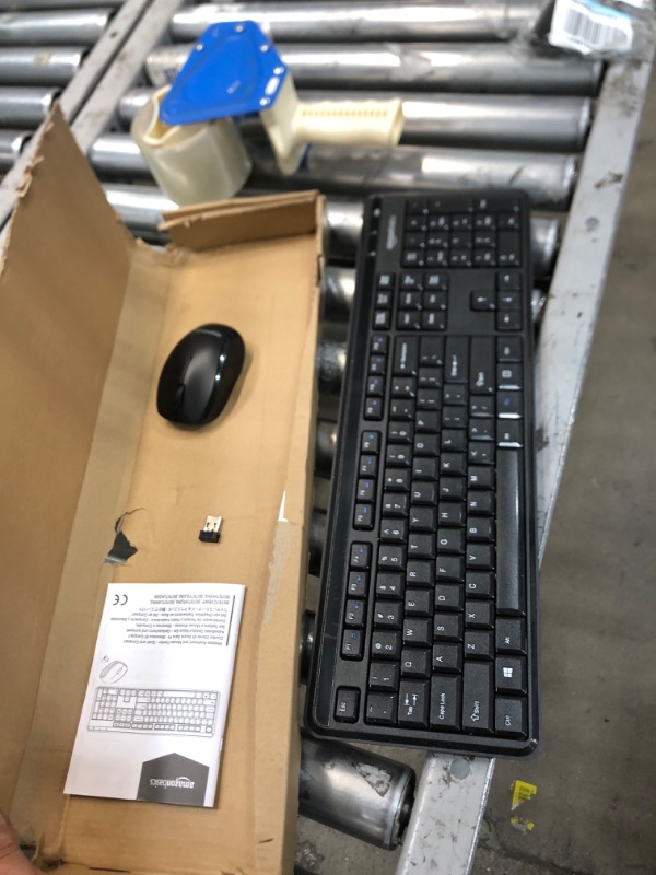 Photo 2 of Amazon Basics Wireless Computer Keyboard and Mouse Combo - Quiet and Compact - US Layout (QWERTY)