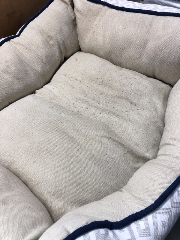 Photo 3 of ***DAMAGED***Now House for Pets by Jonathan Adler Washable Dog Beds - Dog Cuddler Bed or Cushion Dog Bed for Small and Large Dogs by Now House by Jonathan Adler - Dog Bed Washable, Pet Bed for Dogs, Puppy Bed Grey Small Cuddler Bed - 24"x19"x8"