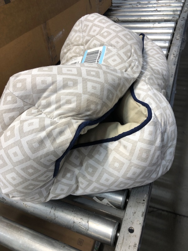 Photo 2 of ***DAMAGED***Now House for Pets by Jonathan Adler Washable Dog Beds - Dog Cuddler Bed or Cushion Dog Bed for Small and Large Dogs by Now House by Jonathan Adler - Dog Bed Washable, Pet Bed for Dogs, Puppy Bed Grey Small Cuddler Bed - 24"x19"x8"