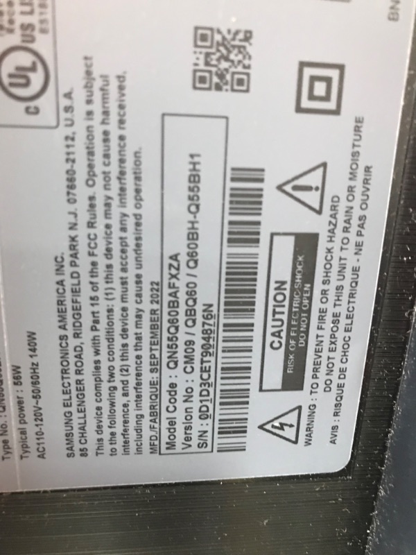 Photo 3 of SAMSUNG 55-Inch Class QLED 4K UHD Q60B Series Dual LED Quantum HDR Smart TV (QN55Q60BAFXZA, 2022 Model) w/HW-Q600B 3.1.2ch Soundbar w/Dolby Audio 2022 55-Inch TV w/ Q600B Soundbar