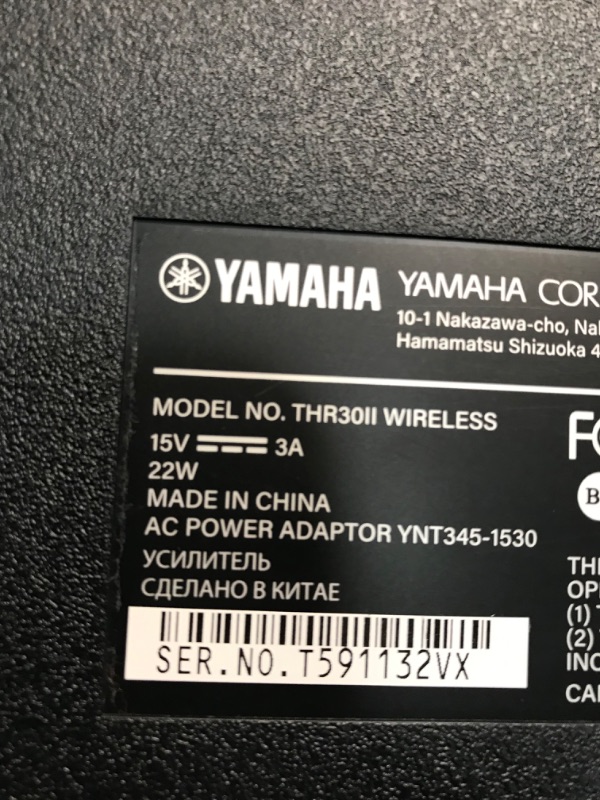 Photo 3 of ***USED**
Yamaha THR30II Wireless Desktop Amp Cream THR30II Wireless Amplifier