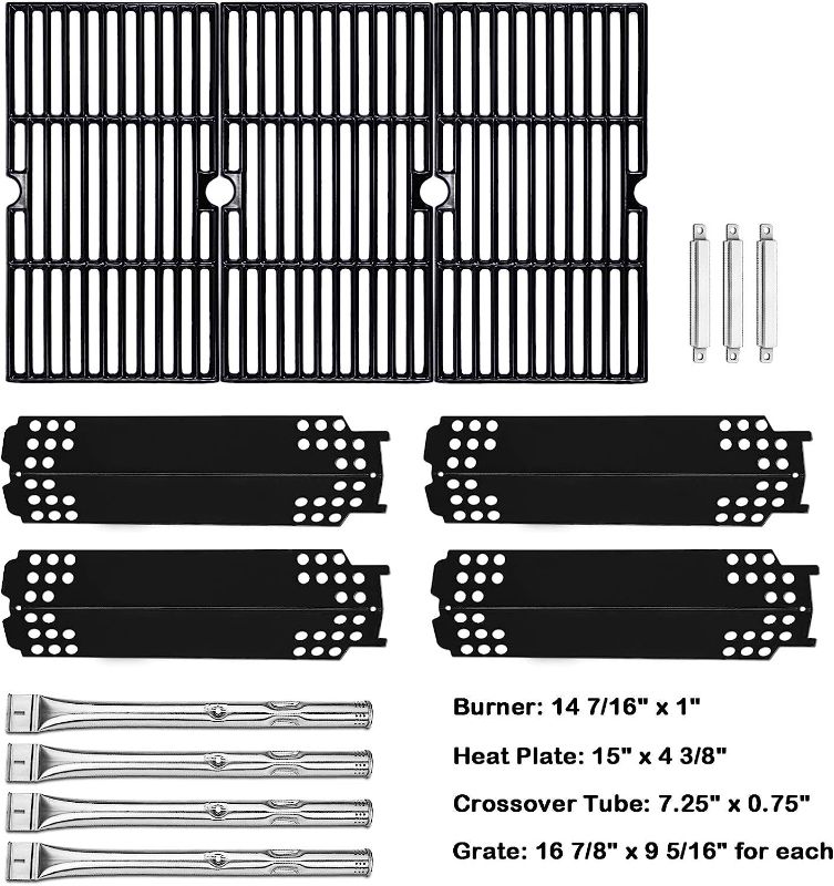 Photo 1 of **SEE NOTES**
Uniflasy Grill Parts Kit for Charbroil 467300115, 463436215, 463436213, 463436214, G432-001N-W1, G432-Y700-W1, G432-0096-W1, Grill Burner Tube, Heat Plate Tent, Cooking Grate and Crossover Tube
