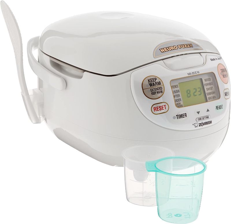 Photo 1 of **SEE NOTES**
Zojirushi NS-ZCC10 Neuro Fuzzy Rice Cooker, 5.5-Cup, White
