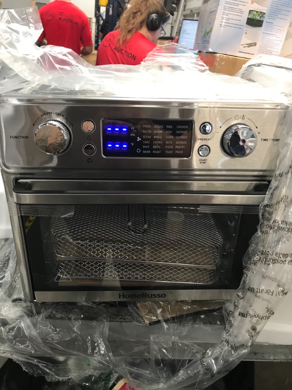Photo 5 of HomeRusso 24-in-1 Air Fryer Oven,  Convection Toaster Oven with Rotisserie Dehydrator, 1600W Countertop Oven with 5 Heating Elements, Stainless Steel
