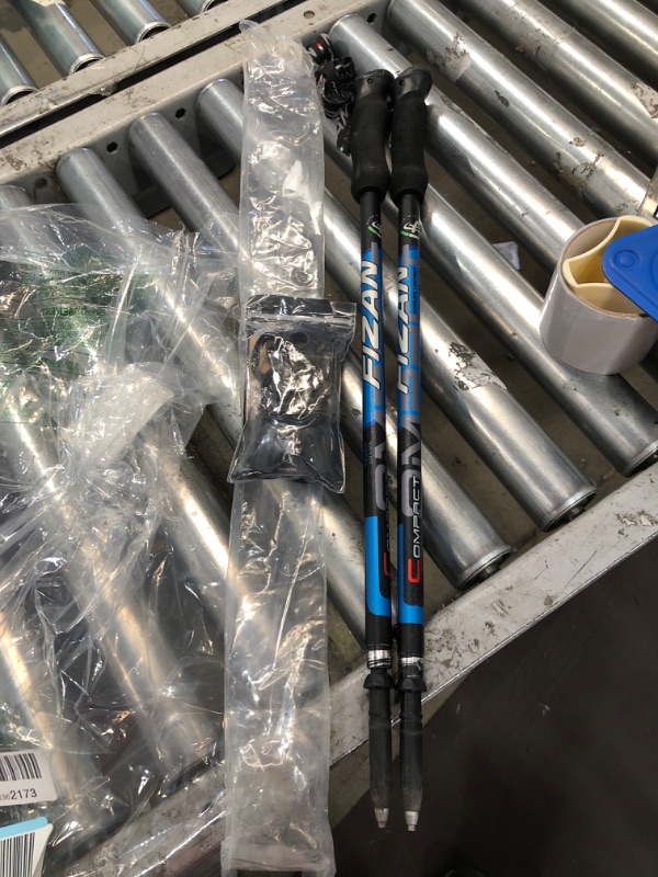 Photo 1 of **SEE NOTES**
Fizan Compact 3 Trekking Poles – 5.6 oz Ultralight, Backpacking, Thru Hiking Poles, Adjustable, Collapsible, Customized Fit, Aluminum Walking Sticks Blue / EVA Foam