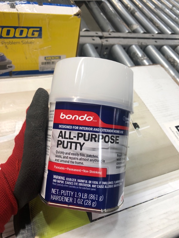 Photo 2 of Bondo All-Purpose Putty, Designed for Interior and Exterior Home Use, Paintable, Permanent, Non-Shrinking, 1.9 lb., 1-Quart