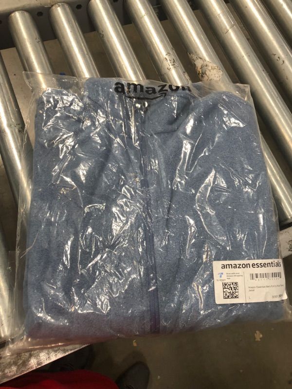 Photo 1 of Amazon Essentials Men's Full-Zip Polar Fleece Jacket (Available in Big & Tall) Polyester Blue Heather Large