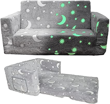 Photo 1 of *NOT exact stock photo, use for reference*
MeMoreCool 2 in 1 Flip Open Chair & Sleeper, Gray/Stars