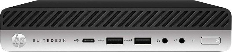 Photo 1 of (SEE NOTES) HP EliteDesk 800 G3 Mini PC 8GB 256GB SSD Intel Core i5-6500T Win10, Black  (Renewed)