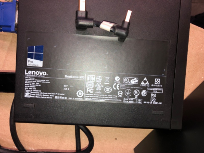 Photo 4 of (SEE NOTES) Lenovo ThinkCentre M73 Mini Desktop Computer Tiny PC Bundle, Intel Dual Core 2.60GHz, 8GB RAM, 500GB HDD, DisplayPort, USB 3.0, WiFi, DVD, WINDOWS 10 PRO RENEWED 