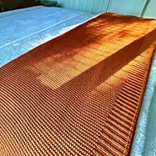 Photo 1 of (SEE NOTES)  96"x120" Orange/Chestnut Small Rectangle White Stainless steel woven wire fabric  design Pattern Rug 