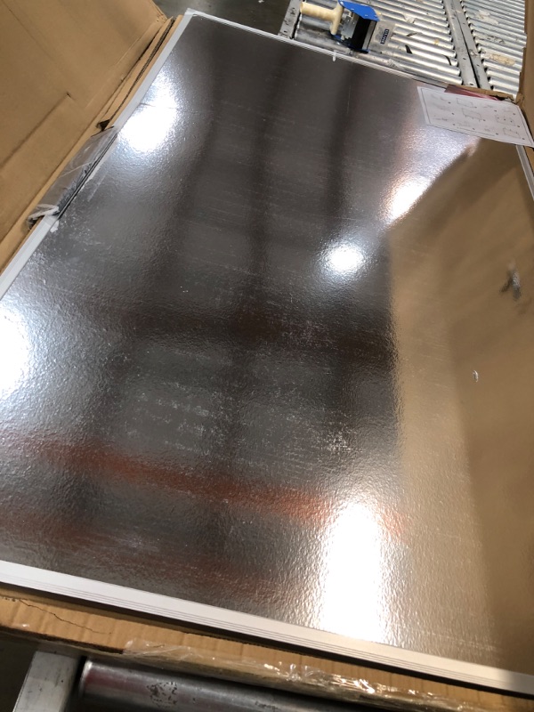 Photo 2 of **MINOR DAMAGE**  VIZ-PRO Magnetic Dry Erase Board / Whiteboard, 5' X 3', Silver Aluminium Frame 60 X 36 Inches