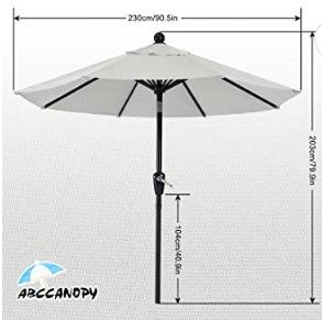 Photo 1 of ABCCANOPY Durable Patio Umbrellas 7.5' Light Beige