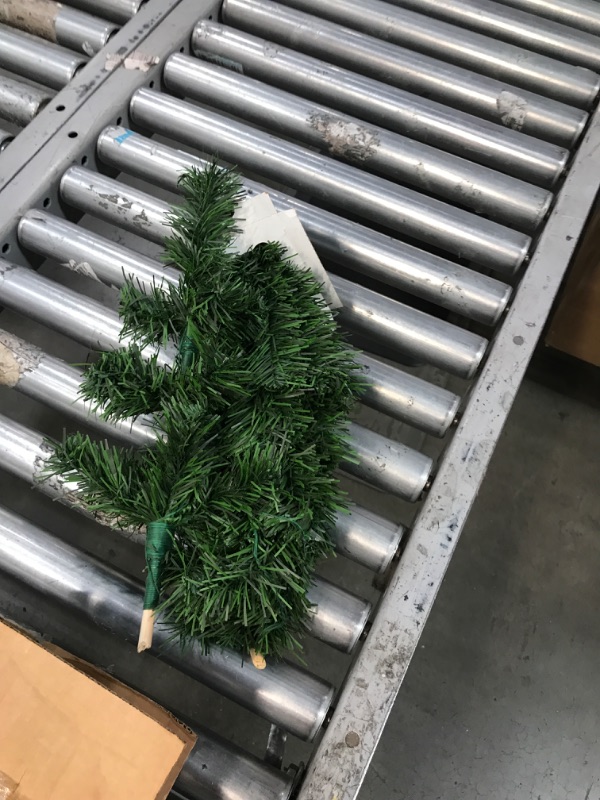 Photo 2 of 3FT Alpine Green Christmas Tree Feather Tinsel Brush Stand Included 36in Tall