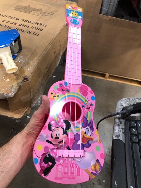 Photo 2 of *DAMAGED*  First Act Play - Ukulele Feat. Minnie Mouse and Daisy Duck, Your Child’s Favorite Disney Characters, Ukulele for Beginners, Musical Instruments for Toddlers and Preschoolers