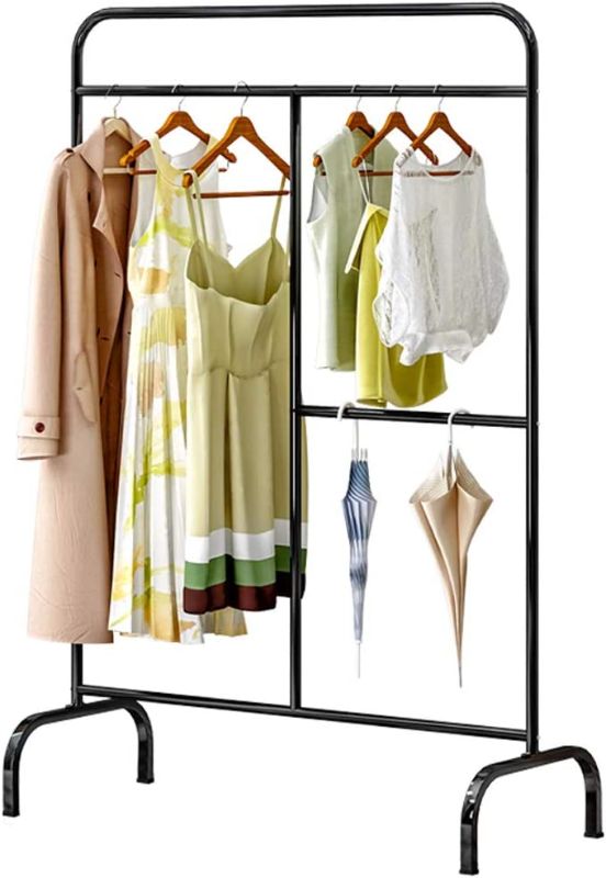 Photo 1 of (SEE NOTES) White Metal Floor Coat Rack Home Living Room Bedroom Creative Economy Hanger Rack 