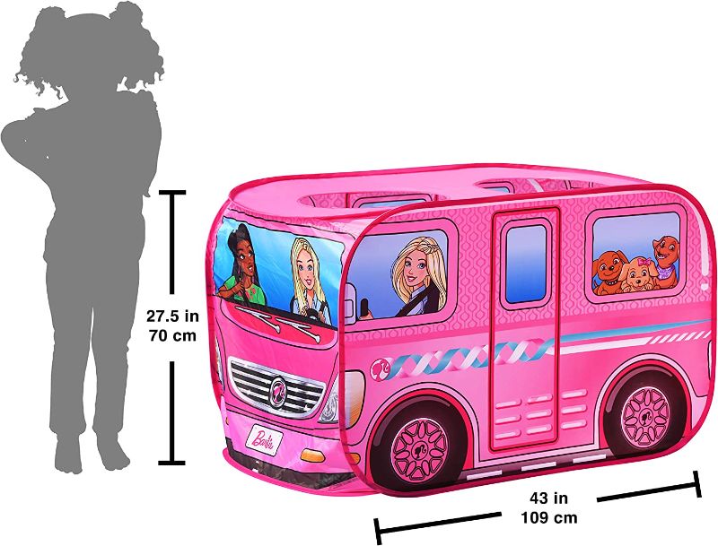 Photo 1 of 44x30x27" Kids Barbie Dream Pop-Up Camper 