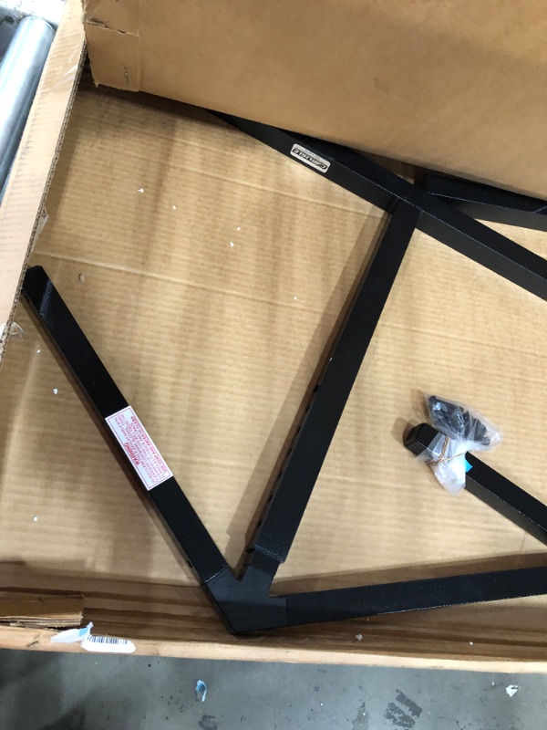 Photo 1 of INCOMPLETE
Acrylic Adjustable Double-Sided Sneeze Guard with Aluminum Frame, 48-1/4" Length x 29.12" Depth, Black