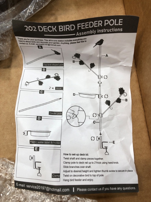 Photo 1 of 202 DECK BIRD FEEDER HOLE