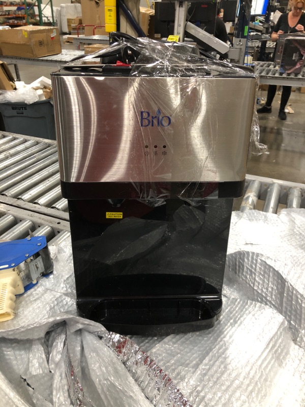 Photo 3 of *** TESTED - POWERS ON - Brio Limited Edition Top Loading Countertop Water Cooler Dispenser with Hot Cold and Room Temperature Water
