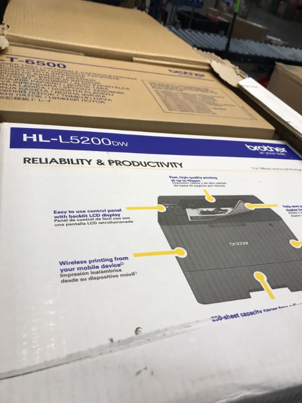 Photo 2 of Brother HL-L5200DWT Business Laser Printer with Wireless Networking Duplex
