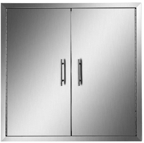 Photo 1 of ***MISSING HANDLES***31 in. W x 24 in. H 304 Stainless Steel BBQ Access Door with Paper Towel Holder Outdoor Kitchen Doors for Storage Room