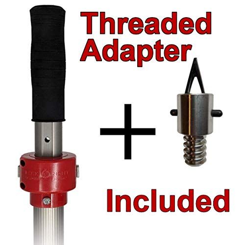 Photo 1 of ***NET NOT INCLUDED***Pool Pole Telescopic 12 Foot - Pro Tuff Unlimited Free Replacement - Heavy Duty Lock Right Design Always Grips, Never Slips - Threaded Adapter for Acc