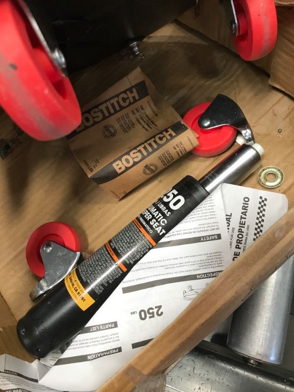 Photo 1 of BIG RED ATRHL6201R Torin Heavy Duty Rolling Pneumatic Creeper Garage/Shop Seat: Padded Adjustable Mechanic Stool with Tool Tray Storage, Red Large,15.36" D x 15.36" W x 4.73" H