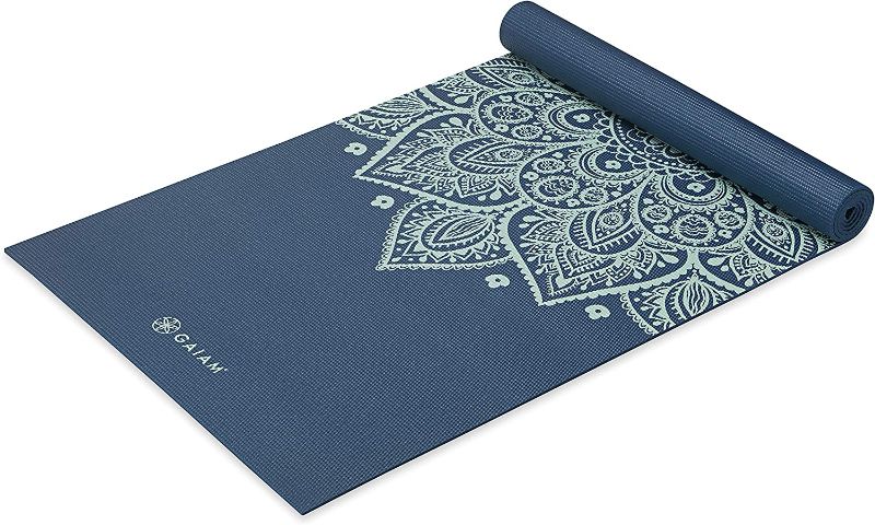 Photo 1 of *READ NOTES*Gaiam Yoga Mat - Premium 5mm Print Thick Non Slip Exercise & Fitness Mat for All Types of Yoga, Pilates & Floor Workouts (68" x 24" x 5mm)
