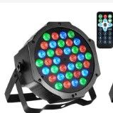 Photo 1 of LUNSY Dj Lights, 36 LED Par Lights Stage Light with Sound Activated Remote Control & DMX Control, Stage Lighting Uplights for Wedding Club Music Show Christmas Holiday Party Lighting 