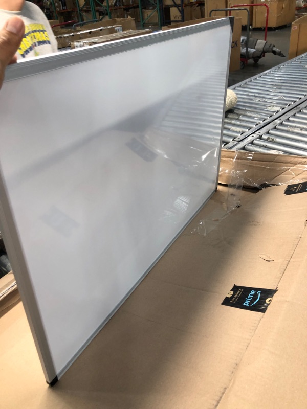Photo 3 of *** used in good condition *** Mead Dry Erase Board / Melamine Whiteboard, 3' x 2', Silver Aluminum Frame (43750)