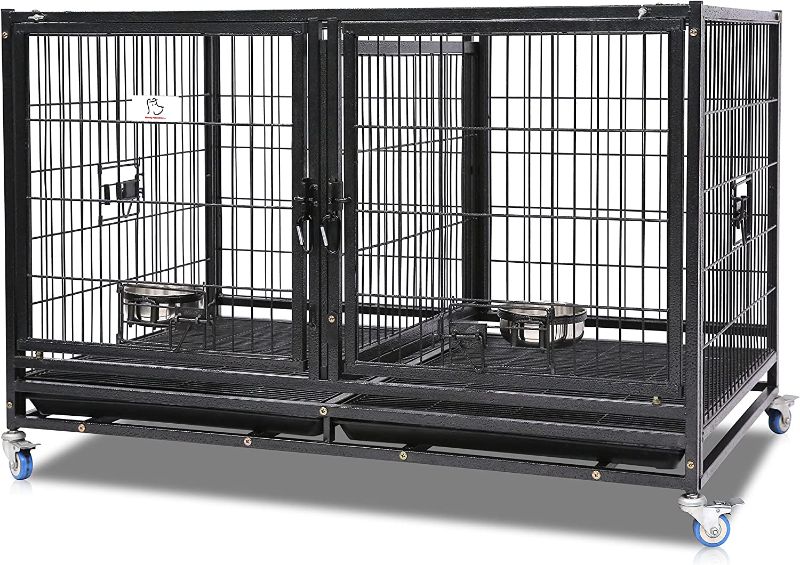 Photo 1 of *** NEW *** *** HAS DENT SEE PICTURES *** Homey Pet-43 All Metal Open Top Stackable Heavy Duty Cage(Upper) w/Floor Grid, Tray, Divider, and Feeding Bowl

