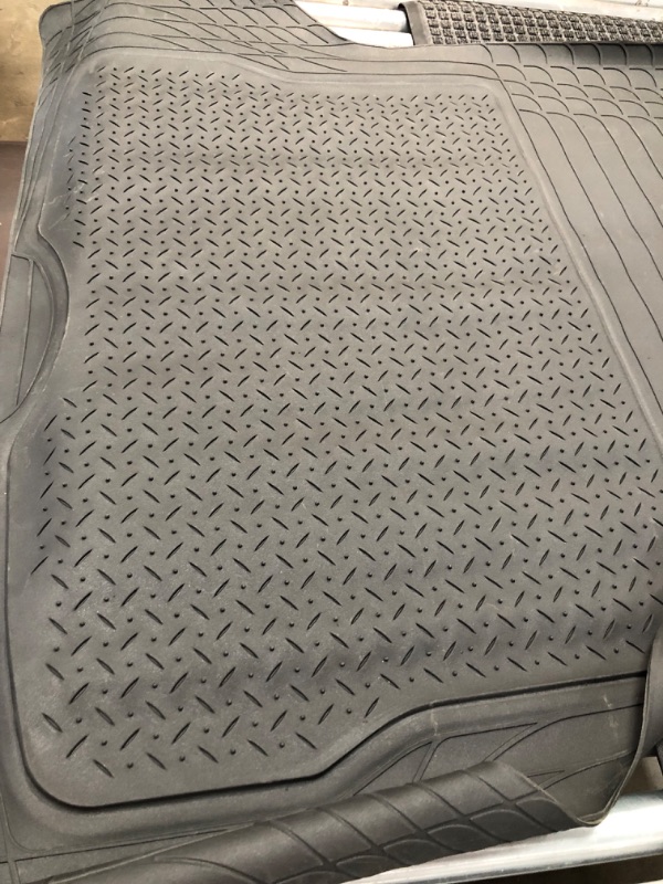 Photo 2 of *** USED IN GOOD CONDITION *** BDK-MT-785 Heavy Duty Cargo Liner Floor Mat-All Weather Trunk Protection, Trimmable to Fit & Durable HD Rubber Protection for Car SUV Sedan Auto - Black